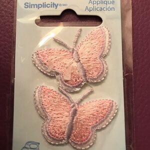 Simplicity Pink Butterfly Appliques